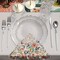Trendables Plastic Plates for Party Fancy Plastic Dinner Plates For Guest 7.5 inch Dessert Plates & 10 Inch Thin Delicate Disposable Dinnerware Charger Plate Set
